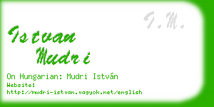istvan mudri business card